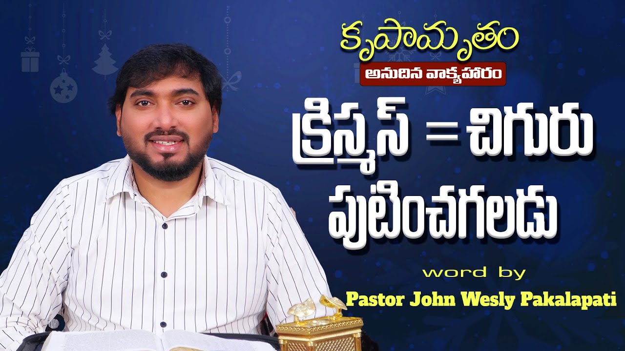 క్రిస్మస్ = చిగురు పుట్టించగలడు  | కృపామృతం  | John Wesly |Cjc Ministries | Short Messages