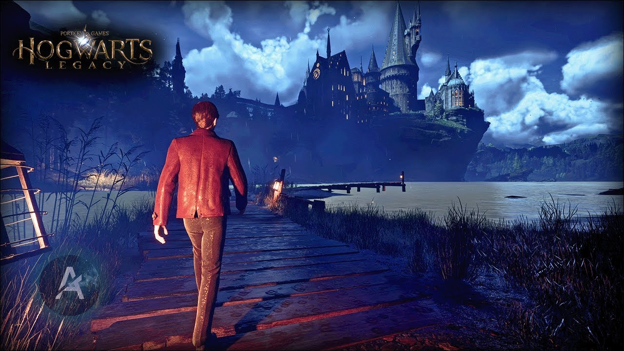 Hogwarts Legacy Rainy Night Walk to Castle | Ultra+ RT Ambient Journey