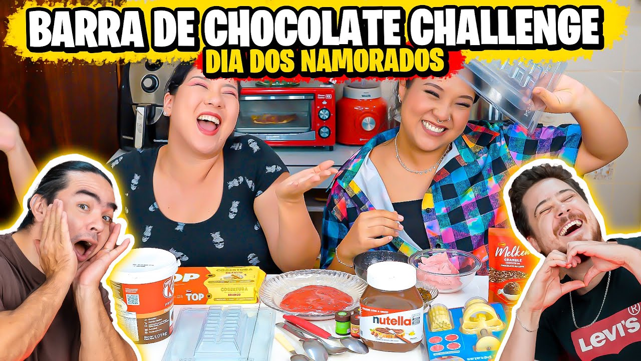 BARRA DE CHOCOLATE CHALLENGE DIA DOS NAMORADOS | Blog das irmãs