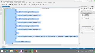 Introducción a C# con Visual Studio 2012: Estructuras de Decisión (SWITCH)