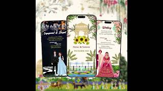 Digital Wedding Invitation Video | Online Animated Video Invitation Maker | AI- 1015