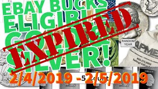 Ebay Bucks Eligible Gold & Silver Deals 2/4/2019- 2/5/2019 *EXPIRED*