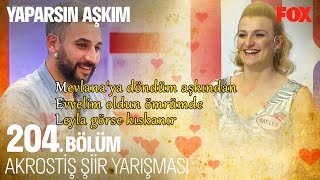 Beyler Eşlerine Akrostiş Şiir Yazdı - Yaparsın Aşkım 204. Bölüm