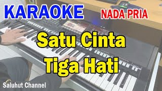 SATU CINTA TIGA HATI ll KARAOKE PANCE ll PANCE \u0026 DEDY DORES ll NADA PRIA C=DO