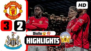 Manchester United vs Newcastle 3-2 Highlights Goals - Premier League 2023/24