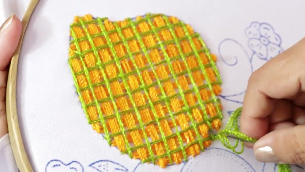 🍑PUNTADA FANTASIA para BORDAR un DURAZNO🍑 BORDADOS FACILES 521