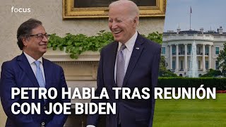 Presidente Gustavo Petro entrega conclusiones de su encuentro con Joe Biden