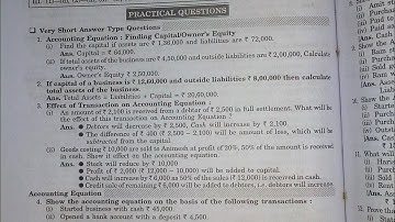 Sol. of ques no.1,2,3,4 & 5 of Accounting Equation of class 11, Dr.SK Singh, Accounts