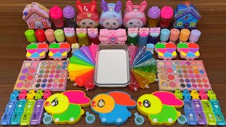 RAINBOW RABBITS  I Mixing random into Glossy Slime I  Satisfying Cun Slime