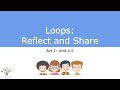 Loops: Reflect and Share | Lesson 4.5 | ACT | ECforALL