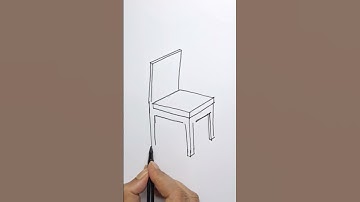 How to draw a chair in two point perspective 3d easy for beginners