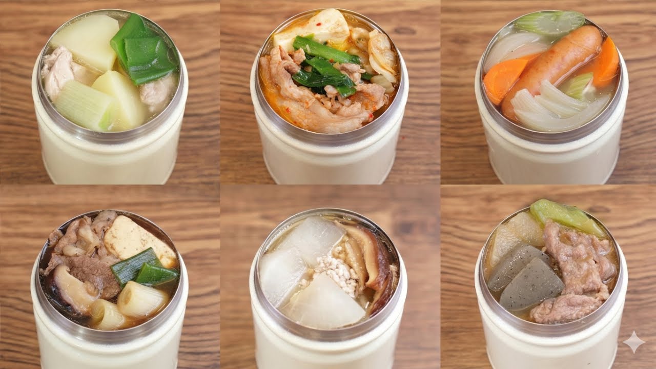 【超簡単】鍋に材料を入れるだけ！スープジャー弁当レシピ6選(585)