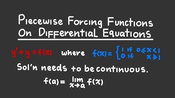 Piecewise Forcing Functions on Differential Equations