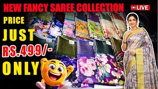 💥New Fancy Saree Collection 👍 Don'T Miss our Live 👉Sri Sakthi Pugazh Tex Elampillai #saree screenshot 4