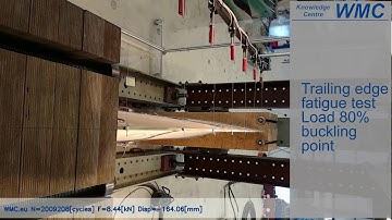 Wind turbine rotor blade trailing edge fatigue test to failure (sub-component)