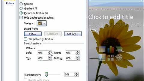 Set a Picture as the Slide Background in PowerPoint 2007