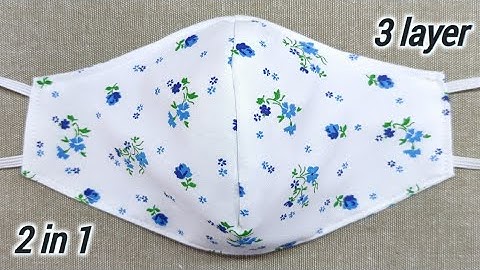 New Design - 3 layer & 2 in 1 Face Mask | Anyone Can Easily Make This Mask at Home | Breathable Mask
