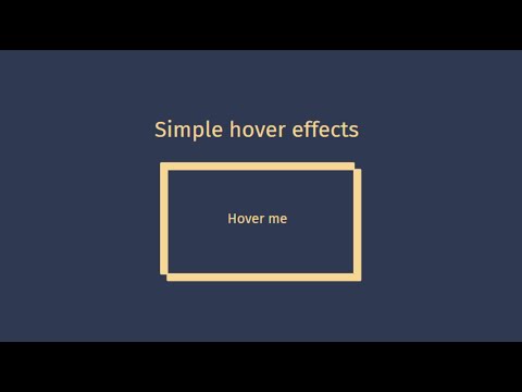 CSS Simple Hover Animation Effects
