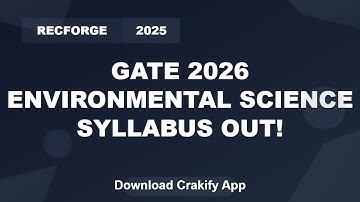 GATE 2026 Environmental Science Syllabus & Exam Pattern | IIT Guwahati