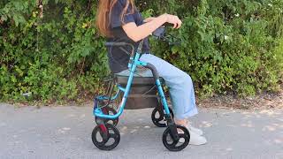 Rollator Walker Wheelchair Andador para Ancianos con Silla KMINA