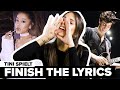 Finish the lyrics tini singt die hits von ariana grande shawn mendes selena gomez rihanna  co