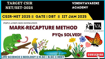 📌 Mark-Recapture Method | Population Size Estimation | #CSIR #NET #LifeScience | PYQs Solved! #GATE
