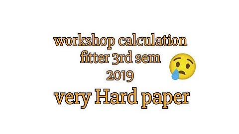 Fitter 3rd Sem Workshop Paper Solve