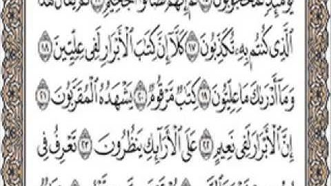 سورة المطففين مكررة ١٥-١٧