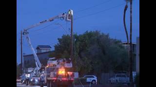 Utility crews working to restore power to customers in the Valley after storms