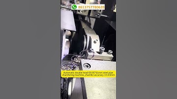 Automatic double head OD 85 * L 61mm steel pipe chamfering machine, chamfer accuracy ±0.03mm