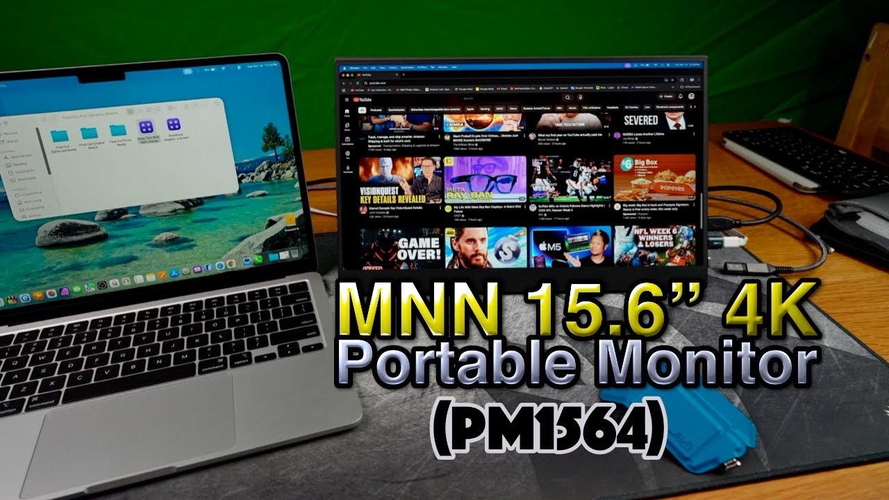 Обзор портативного монитора MNN 15,6" 4K | Тестирование с MacBook, iPad Mini и iPhone