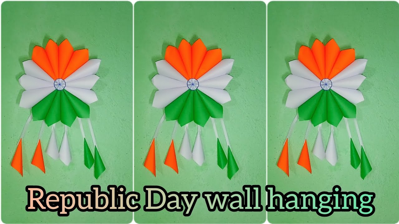 Republic Day wall hanging Tricolour wall hanging craft ideas
