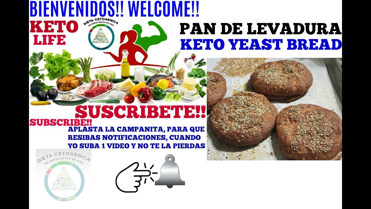 PAN DE LEVADURA CETOGENICA, KETO YEAST BREAD - YouTube