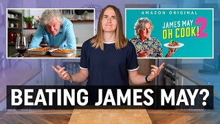 James May reacts to Lucy's cooking attempt