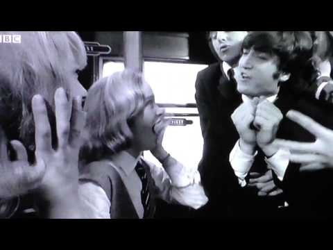 Train scene from The Beatles movie A Hard Days Night.