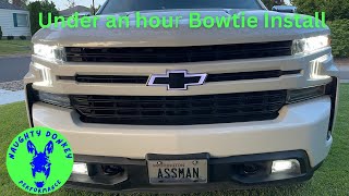 How to install the Illuminated bow tie the easy way in less than an hour on a 201923 Silverado