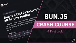 Bun Crash Course | JavaScript Runtime, Bundler & Transpiler