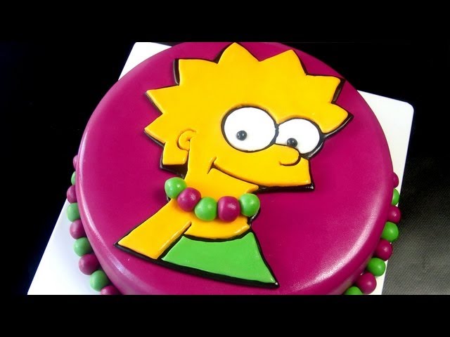 Lisa Simpson Cake, How To Tutorial / Dort Simpsonovi - YouTube