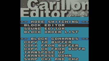 Creating sounds on Channel 1 - Carillon Editor Music Tracker for Game Boy tutorial part 2