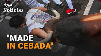 SAN FERMÍN 2025: SEGUNDO ENCIERRO, con los CEBADA GAGO, y un HERIDO POR ASTA DE TORO | RTVE