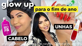 glow up para 2024 ♡ fioterapia, tonalizei o cabelo, unhas, tratamento pós química, etc