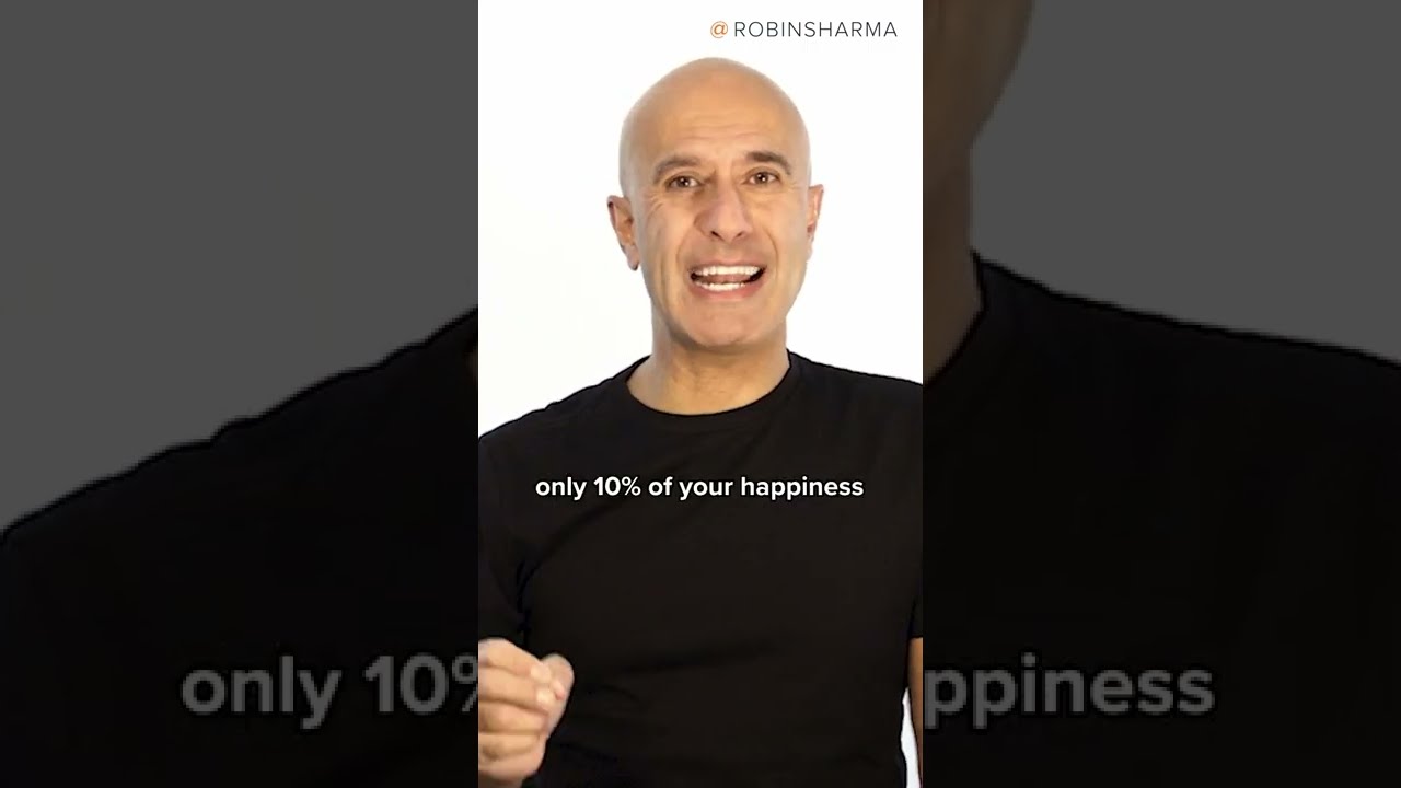 40 Of Your Level Of Happiness Depends On This One Thing   RobinSharma  Shorts