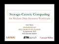 Storagecentric computing for modern dataintensive workloads ncis keynote speech  16092023