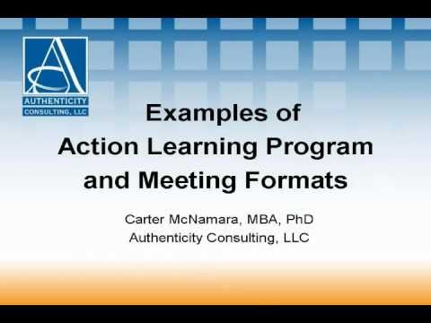 Examples Of Action Learning Program And Meeting Formats 3 Of 5