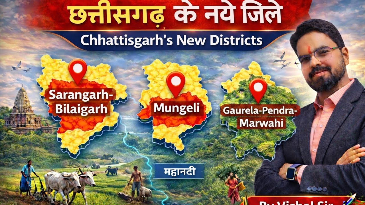 30 S-B, मुंगेली, GPM। जिला परिचय  I छत्तीसगढ़ GK Special | बिलासपुर संभाग  | Examगढ़ | Vishal Sir