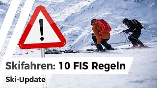 Die 10 FIS Regeln für Skifahren (einfach) erklärt