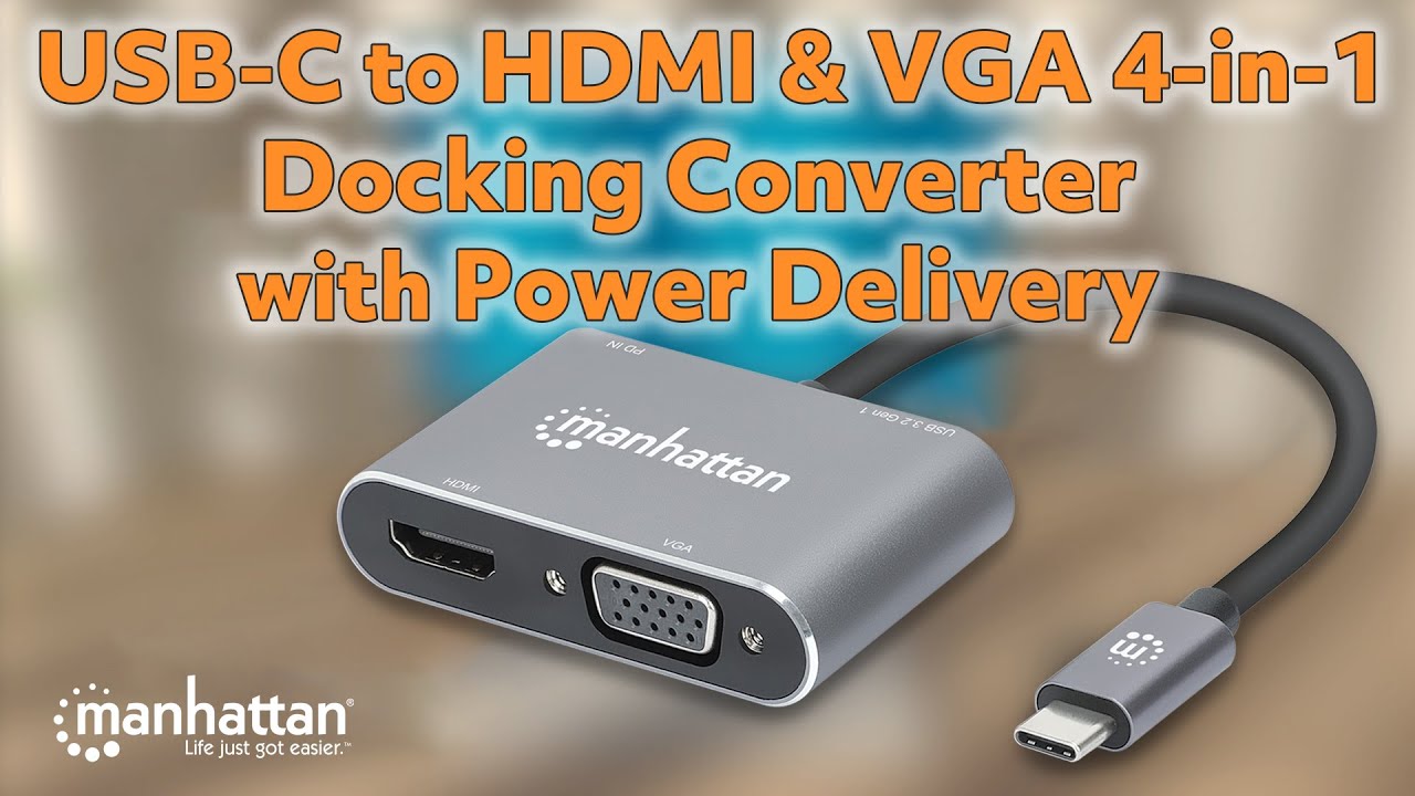 USB-C to HDMI 3-in-1 Docking Converter w/ Power Delivery (130707)