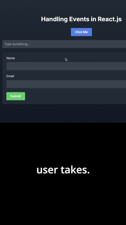 What's an "Event" In React.js? #reactjs #webdev #softwareengineer - YouTube