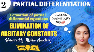 Formation of PDE by Elimination of Arbitrary Constants | PDE with Tricks very Clear Explanation |