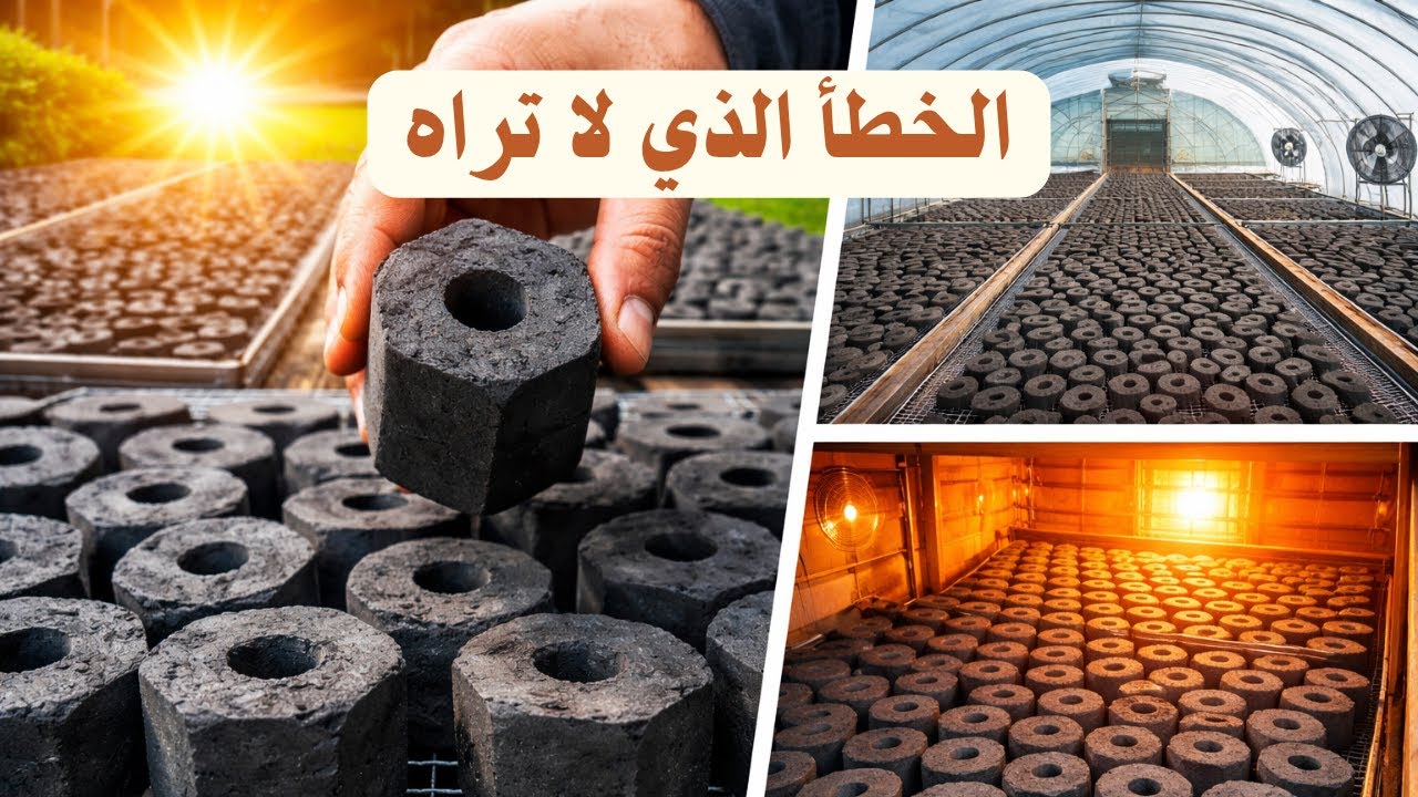 طرق تجفيف الفحم المضغوط عند صغار المنتجين | أخطاء قاتلة تُفسد قطعة الفحن دون أن تشعر